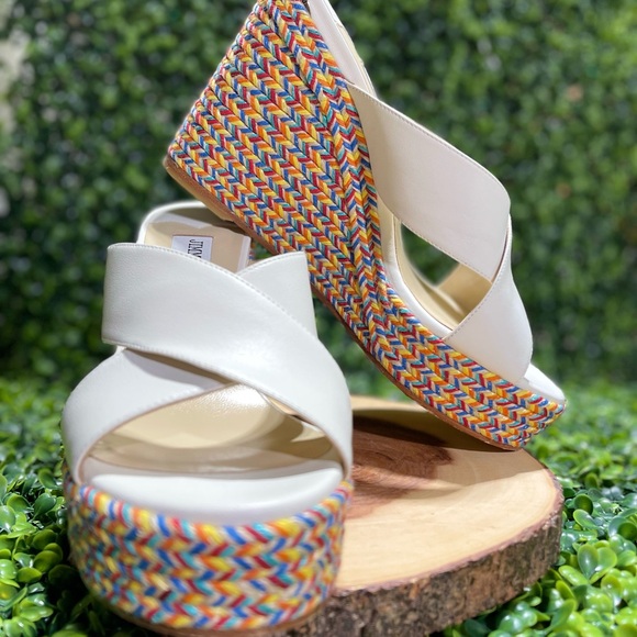 JIMMY CHOO Dovina 100 Latte Nappa Wedges 6.5 - Picture 2 of 13